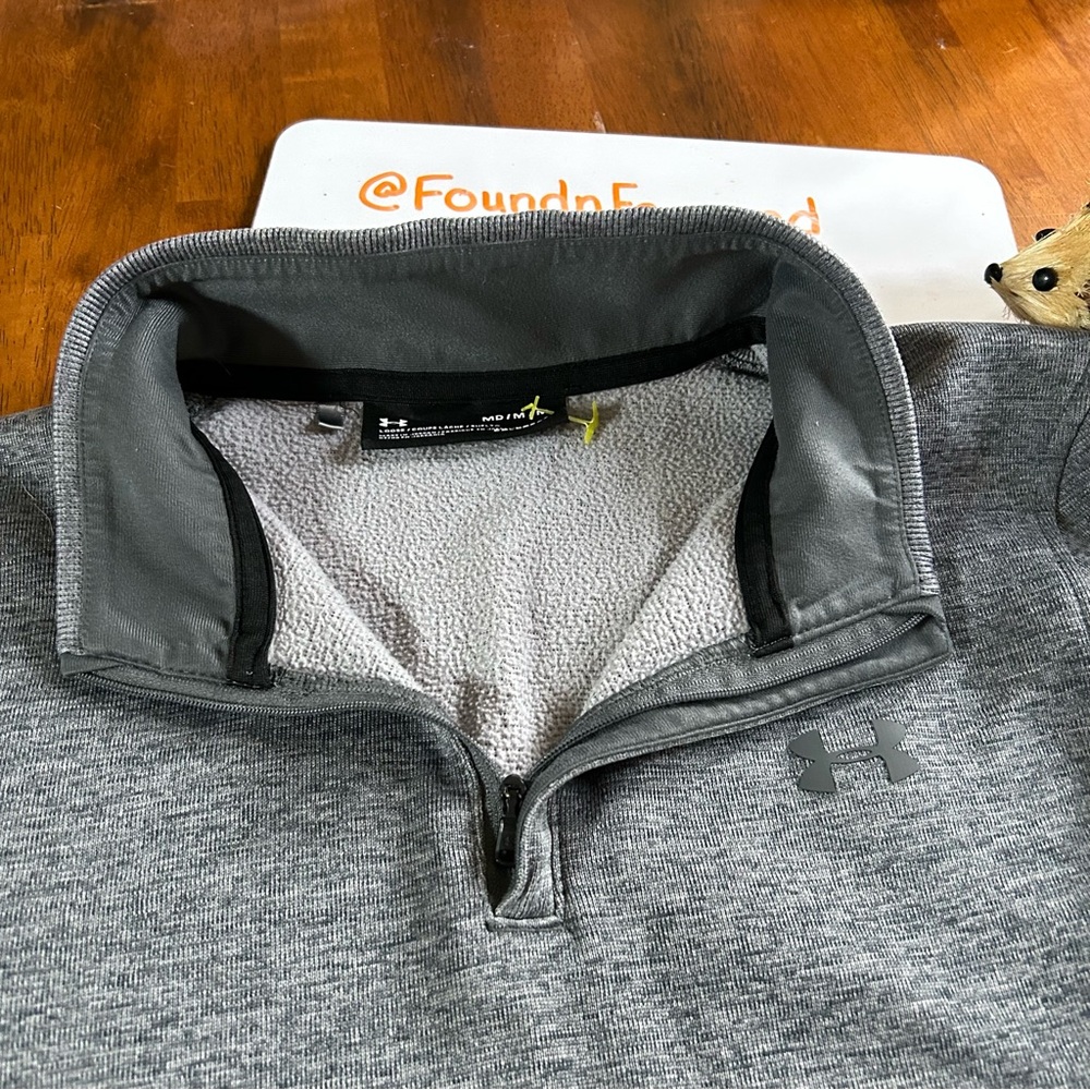 Under Armour Quarter-Zip Performance Pullover | Men’s Medium | Heather Gray - Picture 6 of 6